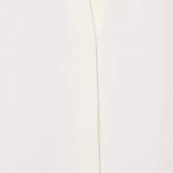 Pre Owned Alexander McQueen Cream Silk Ruffle Sleeve Shirt L