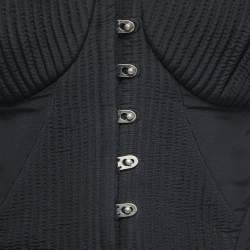 Pre Owned Alexander McQueen Vintage Black Silk Bustier Corset Top S