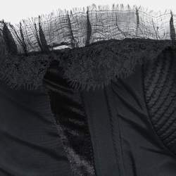 Pre Owned Alexander McQueen Vintage Black Silk Bustier Corset Top S