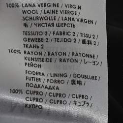 Pre Owned Alexander McQueen Black Wool Mid Length Coat M