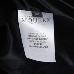 Pre Owned Alexander McQueen Black Wool Mid Length Coat M