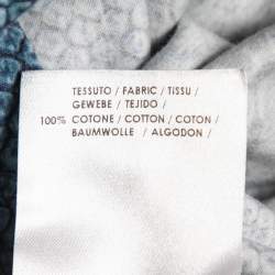 Pre Owned Alexander McQueen Blue Skull Printed Cotton Knit Tank Top S