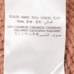 Pre Owned Alexander McQueen Dusty Pink Cashmere Cable Knit High Neck Sweater S