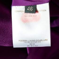 Pre Owned Alexander McQueen Purple Silk Sateen La Dame Bleue Mini Dress L