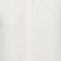 Pre Owned Alexander McQueen Cream Silk Button Front Shirt M