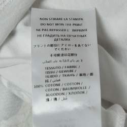 Pre Owned Alexander McQueen White Cotton Floral Skull Print T-Shirt L