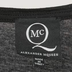 Alexander McQueen Black Logo Print Knit Tank Top XS