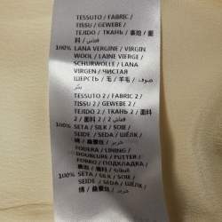 Pre Owned Alexander McQueen Cream Wool & Silk Chiffon Mini Dress M