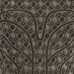 Pre Owned Alexander McQueen Black/Metallic Lurex Knit Midi Dress XL