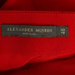 Alexander McQueen Orange Crepe Pencil Skirt L