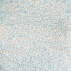 Pre Owned Alexander McQueen Powder Blue Floral Jacquard Knit Sleeveless Dress XS