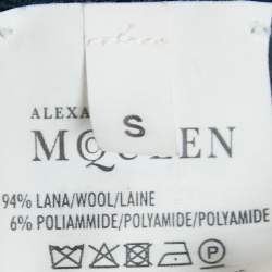 Pre Owned Alexander McQueen Dark Green Wool Knit Long Sleeve Top S