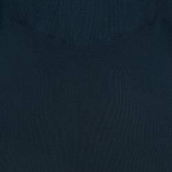 Pre Owned Alexander McQueen Dark Green Wool Knit Long Sleeve Top S