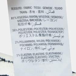 Pre Owned Alexander McQueen Black/White Jacquard Knit Short Dress S