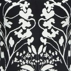 Pre Owned Alexander McQueen Black/White Jacquard Knit Short Dress S