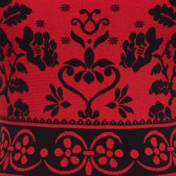 Pre Owned Alexander McQueen Red Jacquard Knit Midi Dress XS