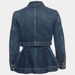 Alexander McQueen Blue Layered Denim Jacket M