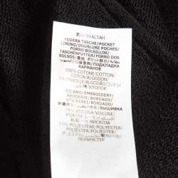 Alexander McQueen Black Logo Embroidered Cotton Knit Joggers XS