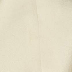 Pre Owned Alexander McQueen Cream Wool Zipper Pencil Skirt S