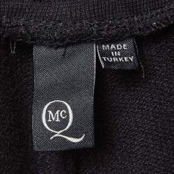 Alexander McQueen Black Heavy Knit Zipper Detail Joggers M