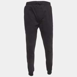 Alexander McQueen Black Heavy Knit Zipper Detail Joggers M
