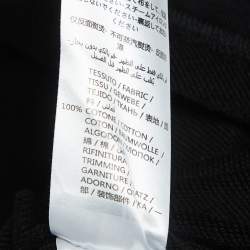 Pre Owned Alexander McQueen Black Repeat Logo Cotton Corset Hoodie Dress XS