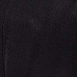 Pre Owned Alexander McQueen Black Leaf Crepe Flared Mini Dress M