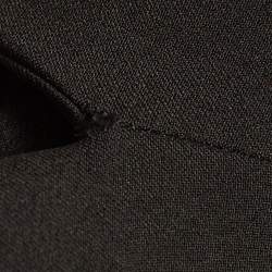 Pre Owned Alexander McQueen Black Leaf Crepe Flared Mini Dress M