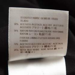 Pre Owned Alexander McQueen Black Leaf Crepe Flared Mini Dress M