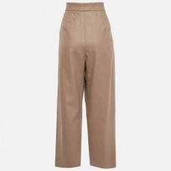 Pre Owned Alexander McQueen Beige Camel Hair Tapered Trousers L