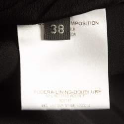 Pre Owned Alexander McQueen Black Satin Silk Mini Shift Dress S