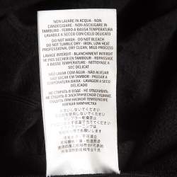 Pre Owned Alexander McQueen Black Embossed Stretch Knit Flared Short Dress XS