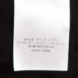 Pre Owned Alexander McQueen Black Embossed Stretch Knit Flared Short Dress XS