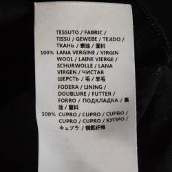 Pre Owned Alexander McQueen Black Wool Cropped Formal Trousers S