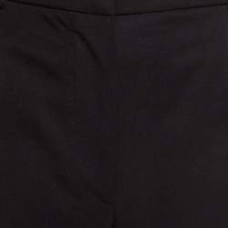 Pre Owned Alexander McQueen Black Wool Cropped Formal Trousers S
