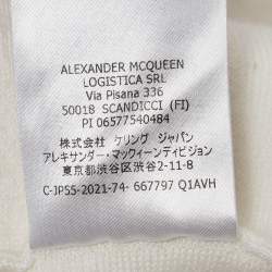 Pre Owned Alexander McQueen White Wool Peplum Jacket M