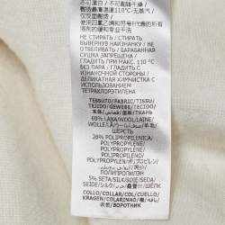 Pre Owned Alexander McQueen White Wool Peplum Jacket M