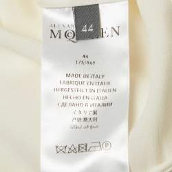 Alexander McQueen Off White Buttoned Front Ruffled Top M