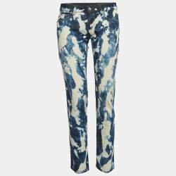 Alexander McQueen Blue Bleached Effect Denim Jeans S Waist 26"