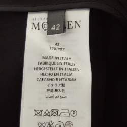 Alexander McQueen Black Gabardine Double Breasted Vest Coat M