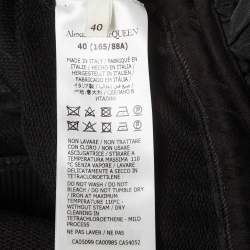 Alexander McQueen Black Cotton and Synthetic Flared Sweatshirt S