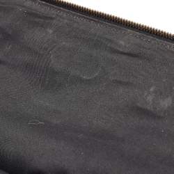 Alexander McQueen Black Laser Cut Leather Novak Satchel