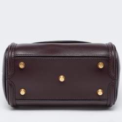 Alexander McQueen Dark Burgundy Leather Mini Heroine Satchel