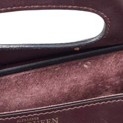 Alexander McQueen Dark Burgundy Leather Mini Heroine Satchel