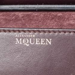 Alexander McQueen Dark Burgundy Leather Mini Heroine Satchel