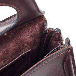 Alexander McQueen Dark Burgundy Leather Mini Heroine Satchel