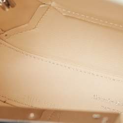 Pre Owned Alexander McQueen White Leather Mini Jewelled Hobo 