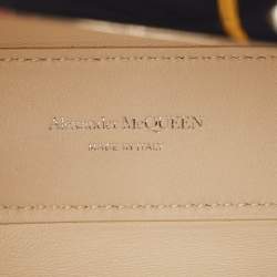 Pre Owned Alexander McQueen White Leather Mini Jewelled Hobo 