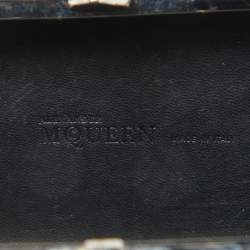 Alexander McQueen Silver Python Skull Box Clutch