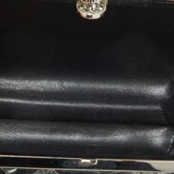 Alexander McQueen Silver Python Skull Box Clutch